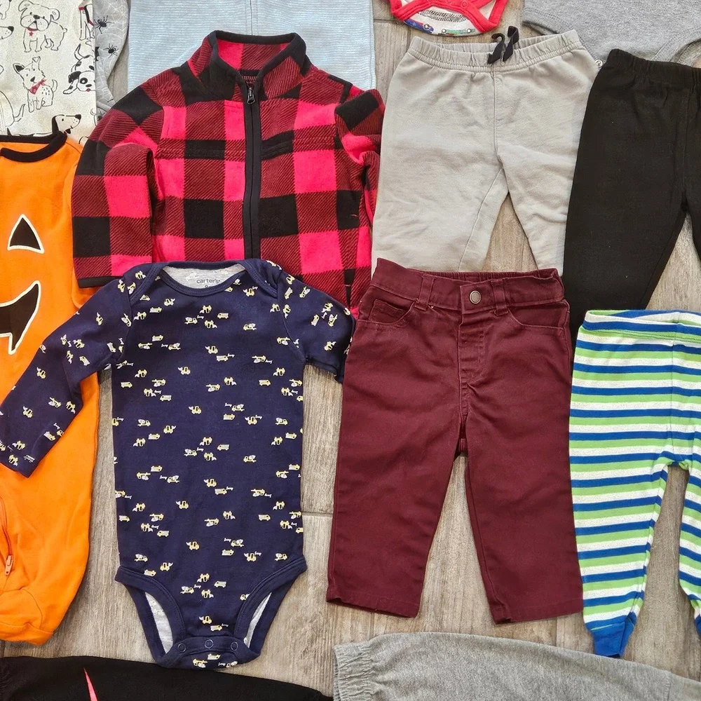 Baby Boy Clothing‎ Lot of 25 Size 6-9M Holiday Christmas Halloween Pants L/S
